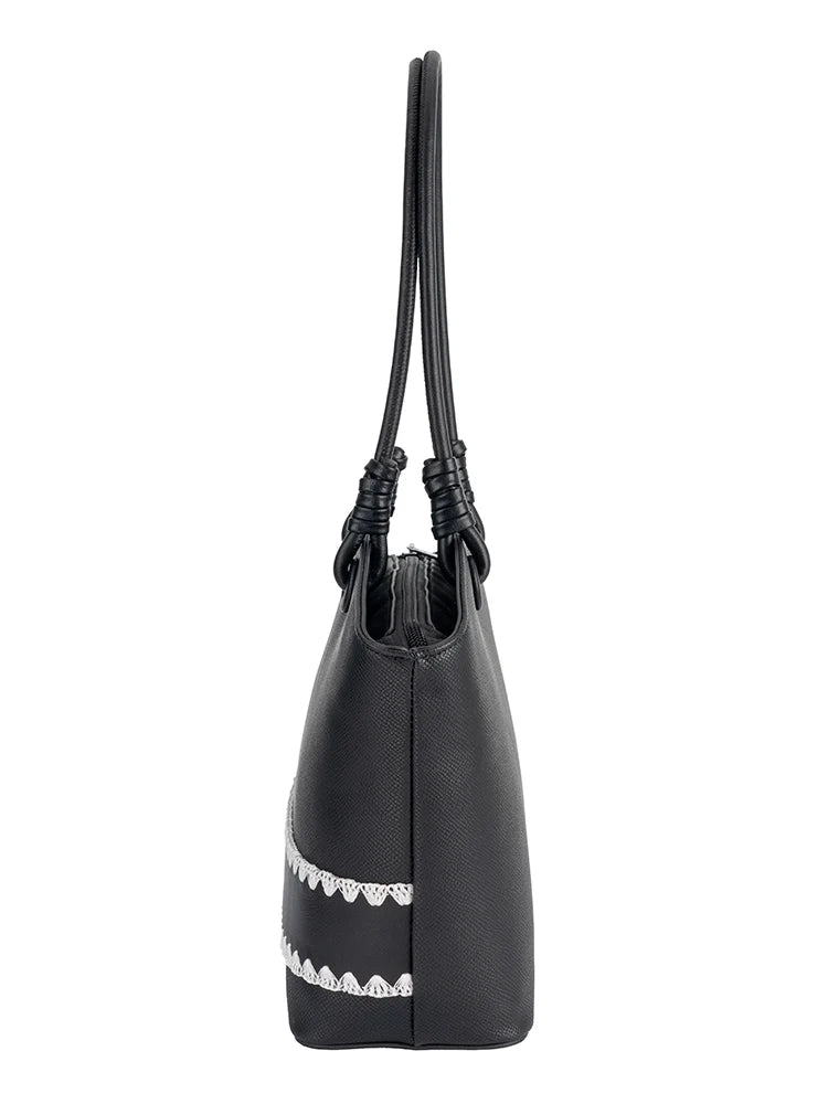 Woven Flared Tote