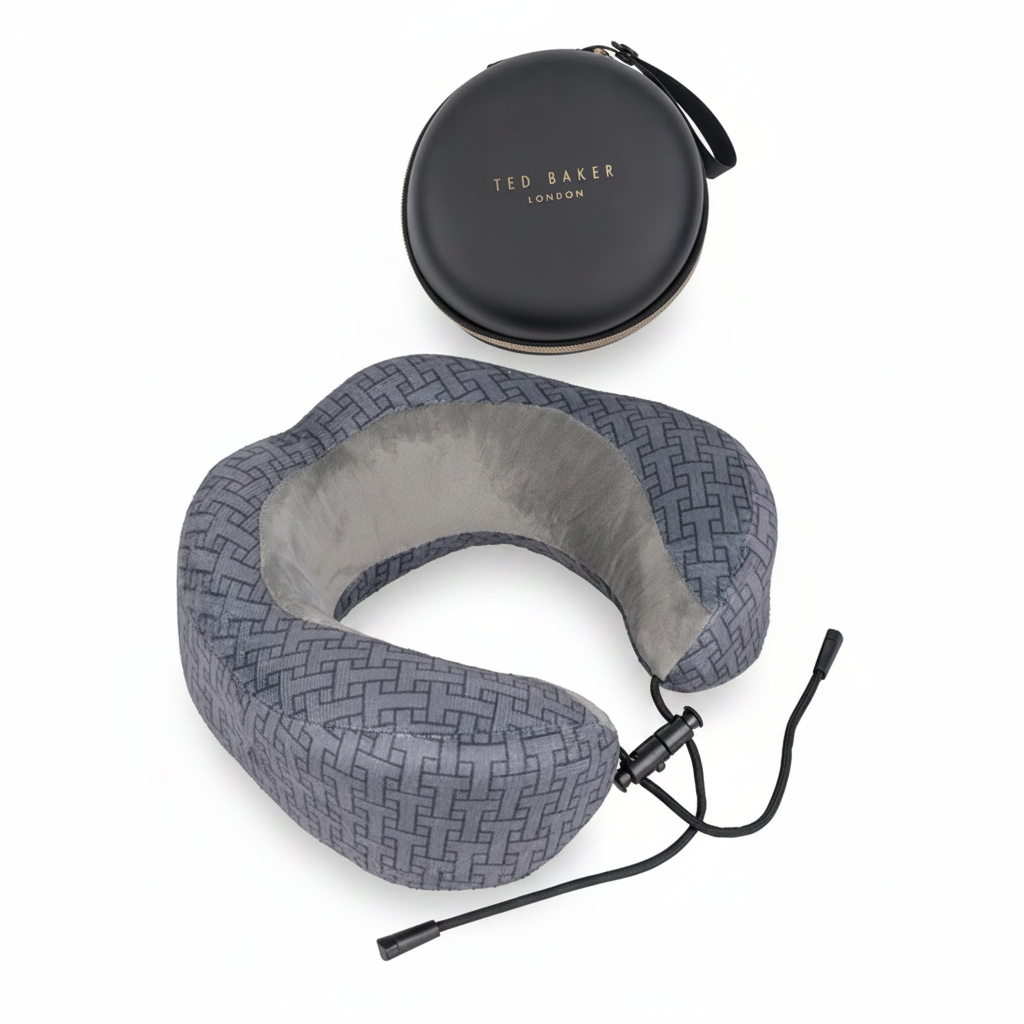 Memory Foam Travel Pillow with Storage Case