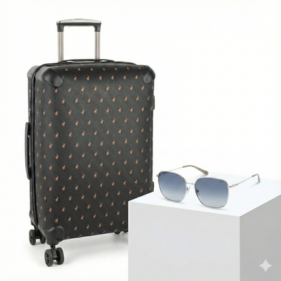 Double Pack Large Check-In & Sunglasses Bundle