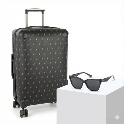 Double Pack Large Check-In & Sunglasses Bundle