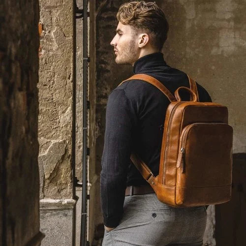 Mack Leather Backpack Cognac