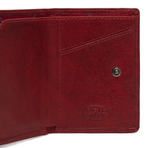 Leather Wallet Red Paris