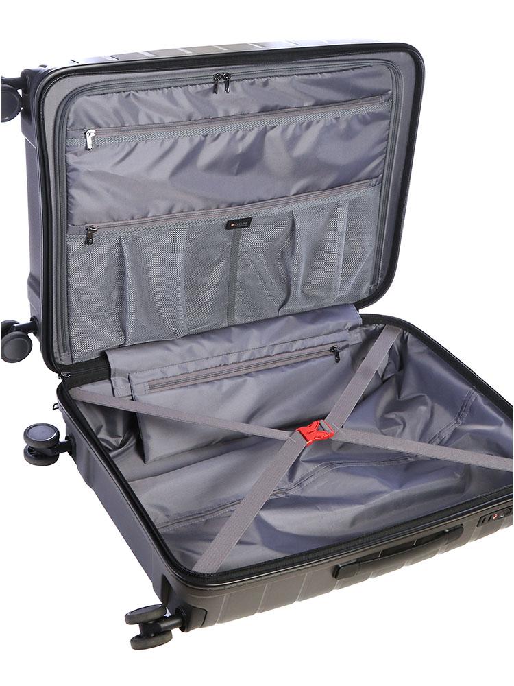 Microlite 680mm 4 Wheel Expander Trolley Case Black Friday Cellini 