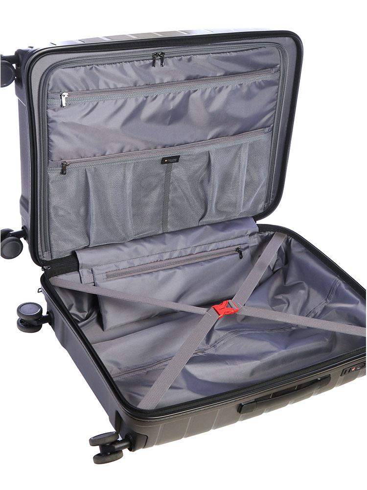 Microlite 680mm 4 Wheel Expander Trolley Case Black Friday Cellini